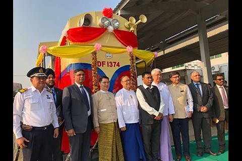 The last of 18 diesel locomotives manufactured by DLW in Varanasi has been handed over to Myanma Railways.